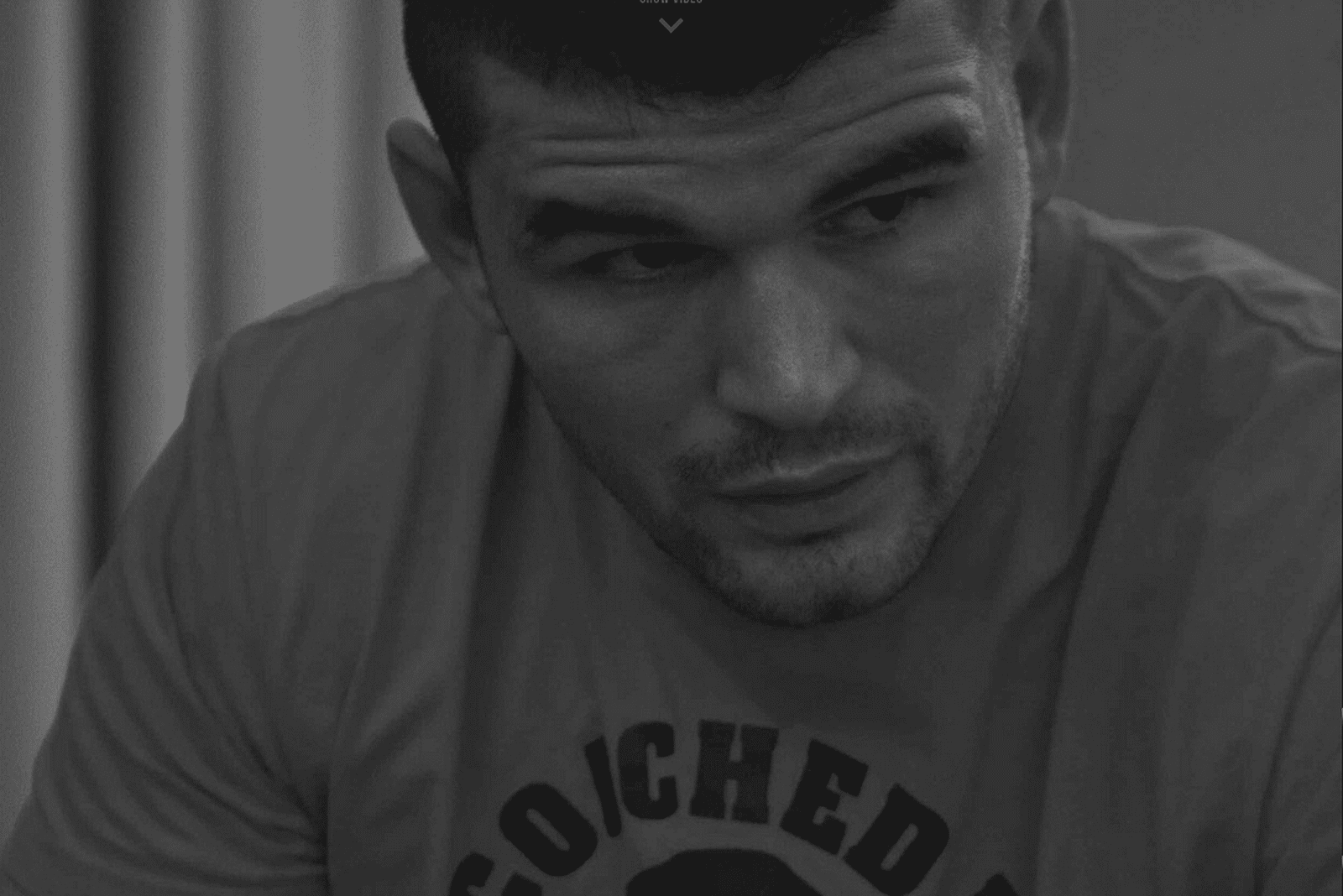 Arnold Gyergjaj, the boxer. Black and white picture