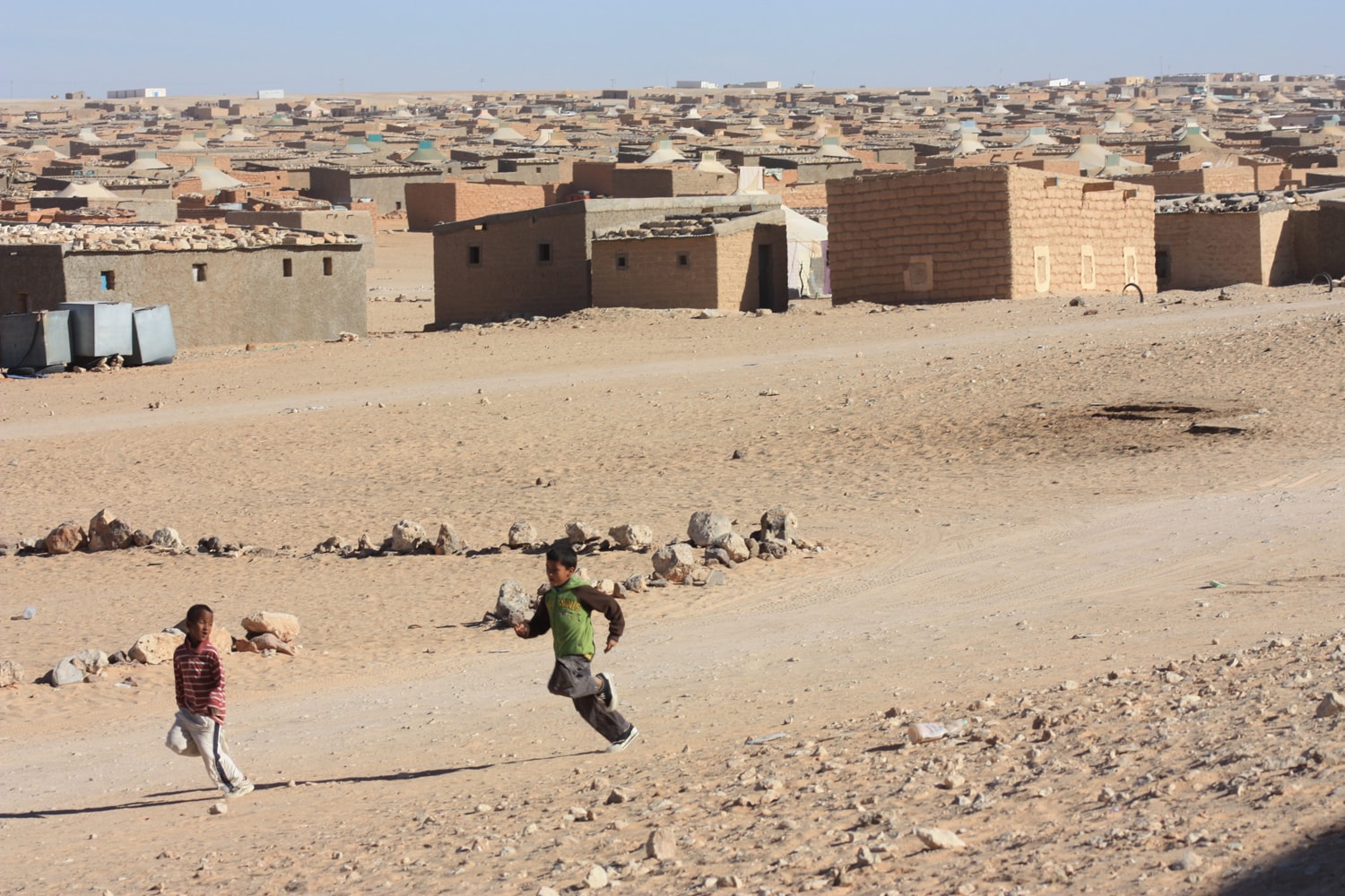 Das sahrouische Flüchtlingslager in der Nähe von Tindouf (Algerien).