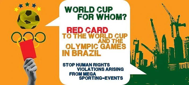 The citizens' committees in Brazil are showing the human rights violations the red card.