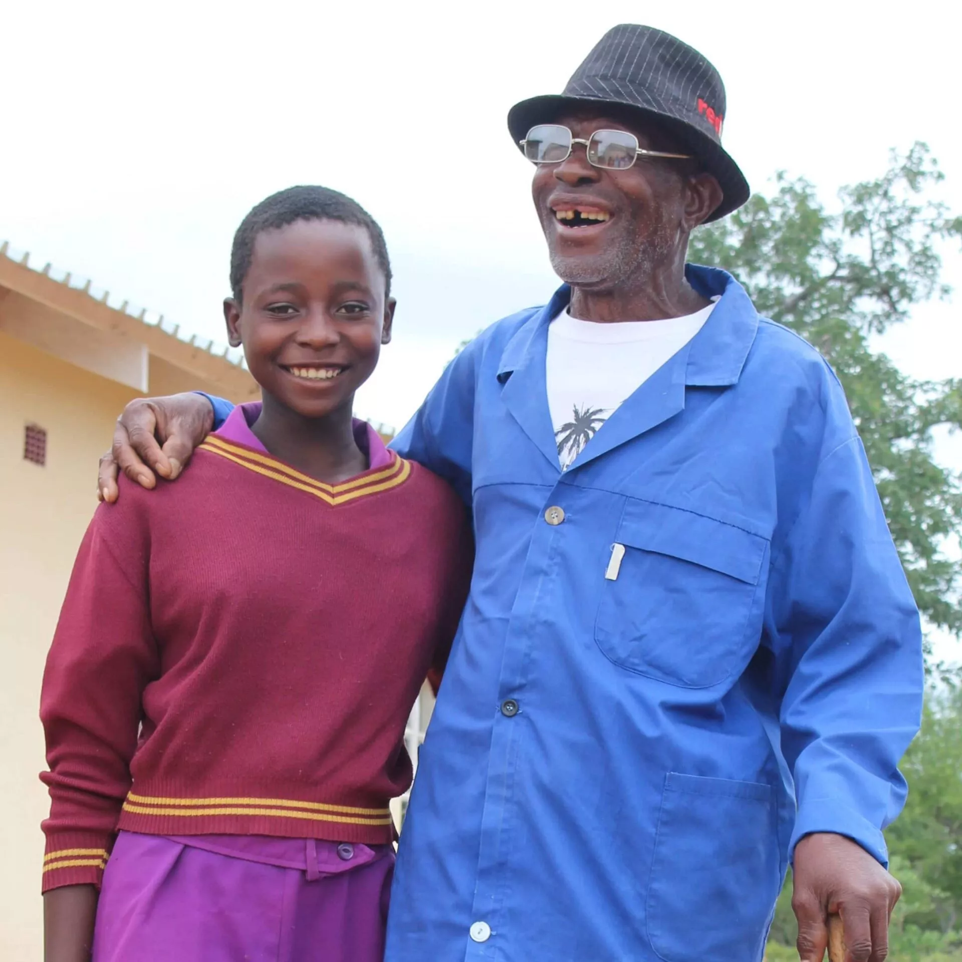 Nobuhle Moyo and her grandfather. Bekezela helps the adults to better understand the situation and feelings of their children.