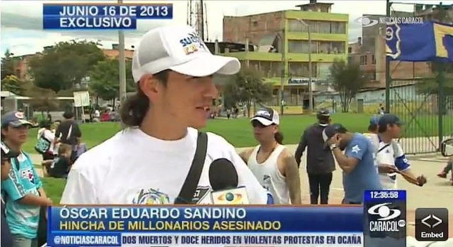Oscar Eduardo Sandino in einem Fernsehinterview mit noticiascaracol.com.