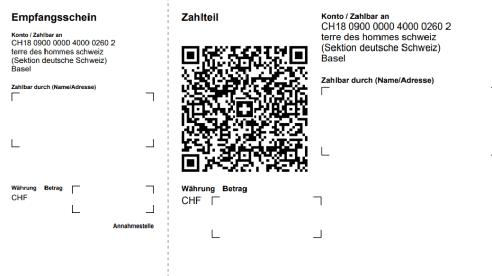 QR-Einzahlungsschein