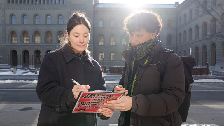 Referendum Kriegsmaterialgesetz - terre des hommes schweiz