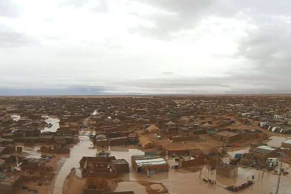 Sintflutartige Regenfälle haben die Sahraouischen Flüchtlingslager im Süden Algeriens unter Wasser gesetzt und Häuser und Zelte zerstört.